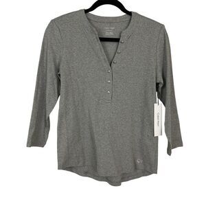 Calvin Klein ¾ Sleeve Henley - Size XS